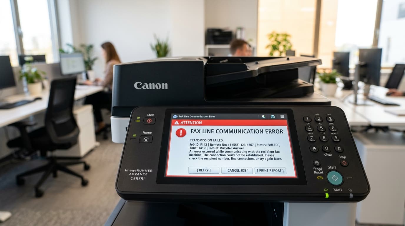 Canon imageCLASS Fax Error: Line Busy, Dialing & Transmission Faults