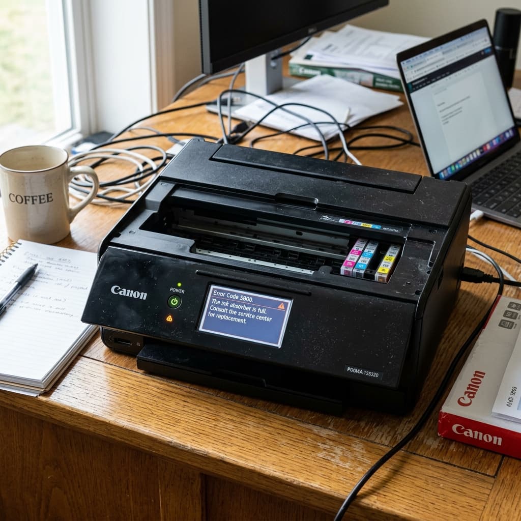 Canon Error 5B00, 5800 & 1700: Ink Absorber Codes Explained