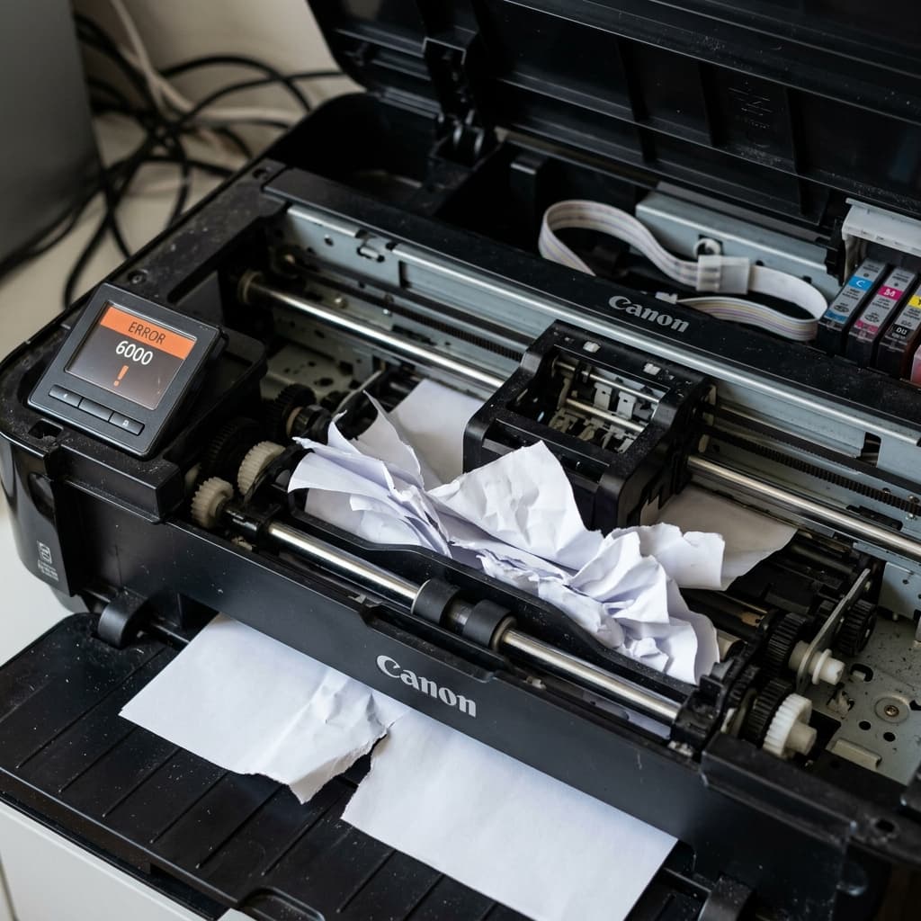 Canon Printer Error 6000: Internal Paper Jam Sensor Fix