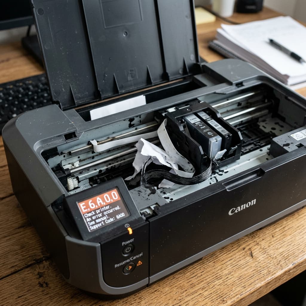 Canon Printer Error 6A00: Cartridge Carriage Jam Explained