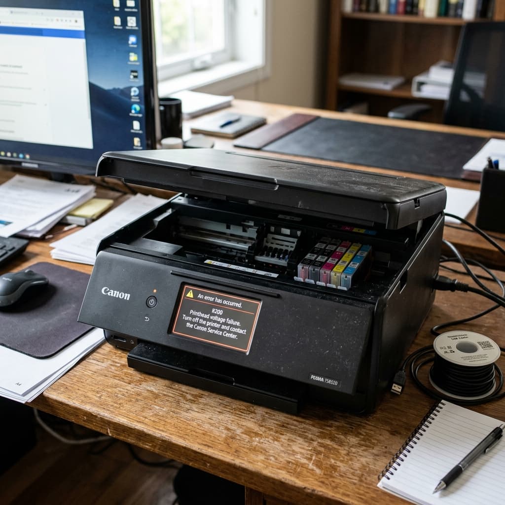 Canon Printer Error B200: Printhead Voltage Failure Explained