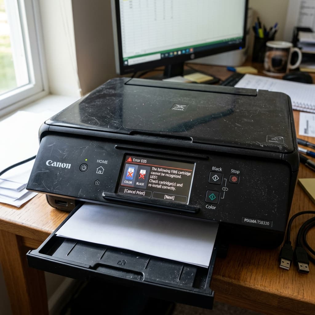 Canon Printer Error E05 Fix: Cartridge Not Recognized