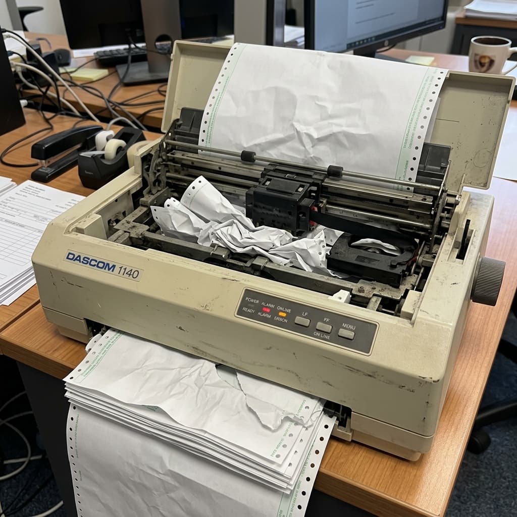 Dascom 1140 Paper Feed Issues & Error Diagnostics