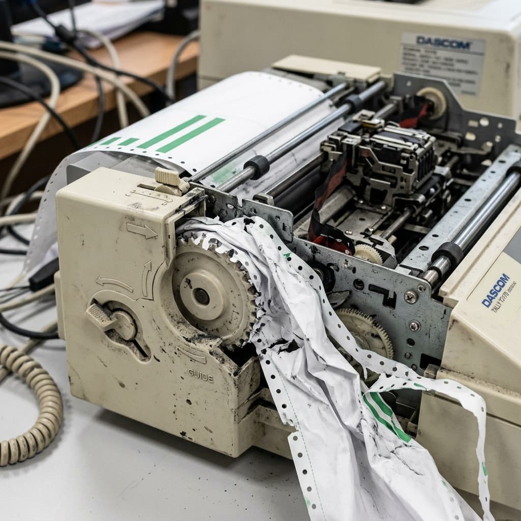Dascom Tractor Feed & Continuous Paper Troubleshooting