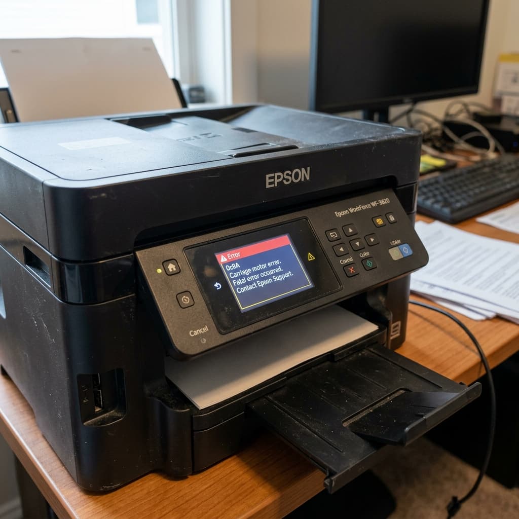 Epson Error 0x9A Meaning and Fix: Carriage Motor and Printhead Diagnostics