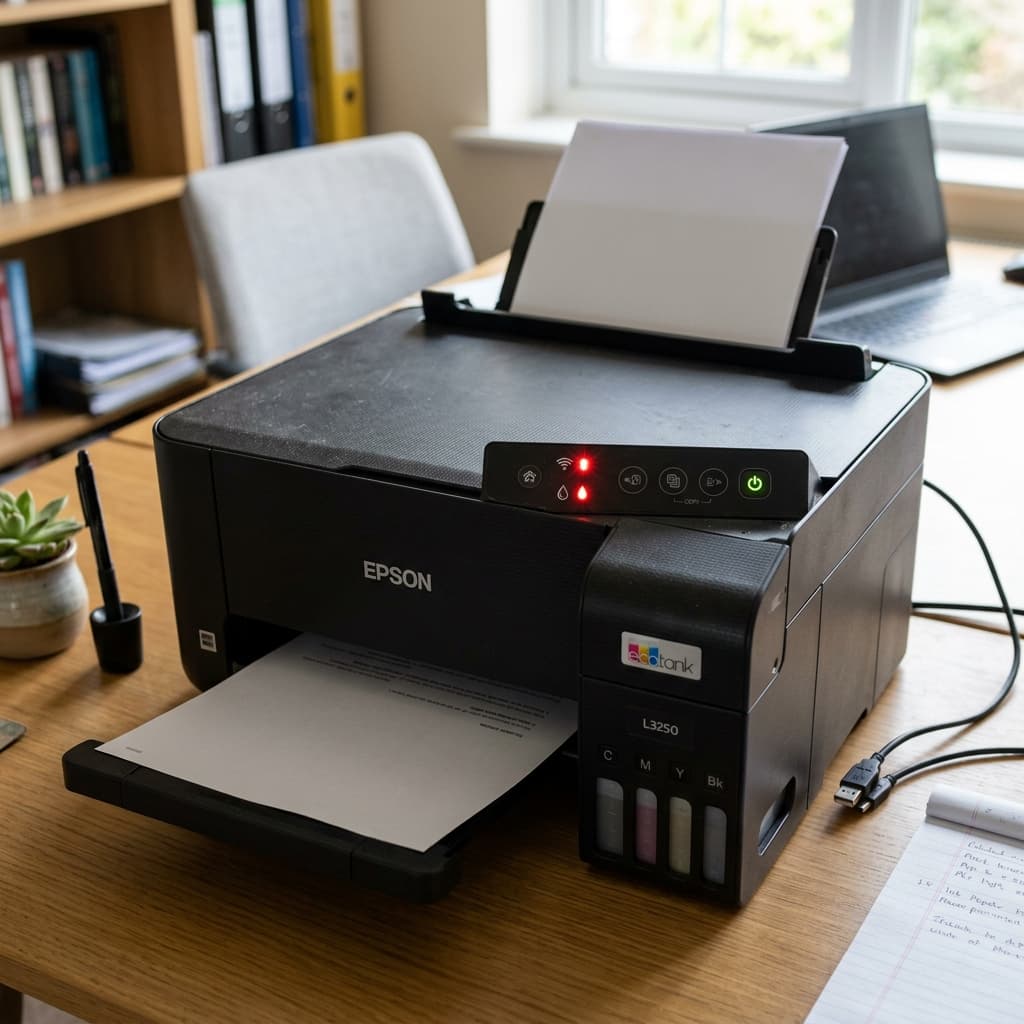 Epson L3250 Red Light Blinking: Wi-Fi and Ink Errors