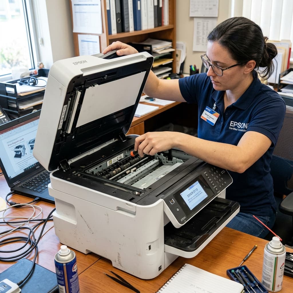 Epson Printer Error 0110: ADF and Scanner Initialization