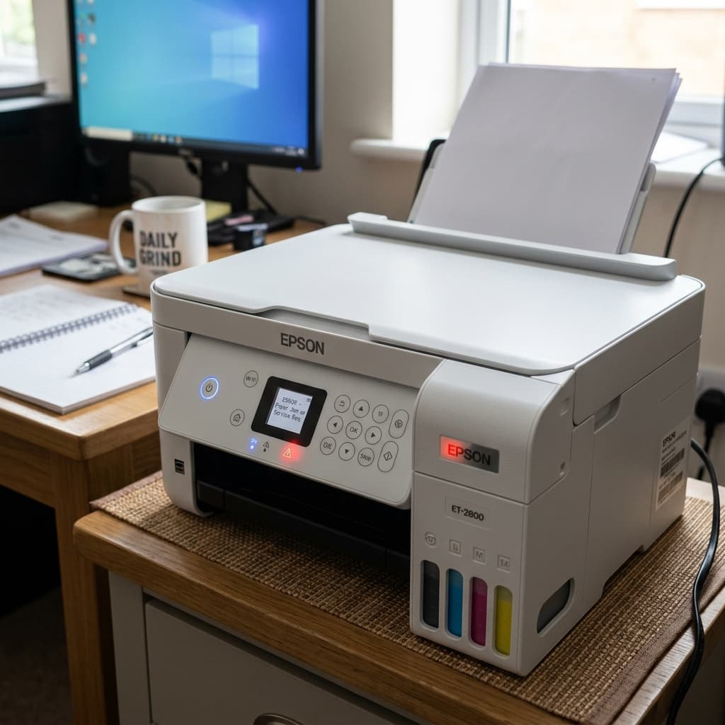 Epson Printer Error Light Stays On (Solid Red)
