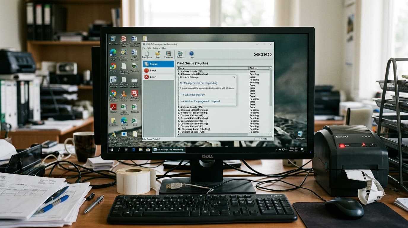 Fix Seiko SLP Manager Software: Printer Not Responding & Stuck Queue