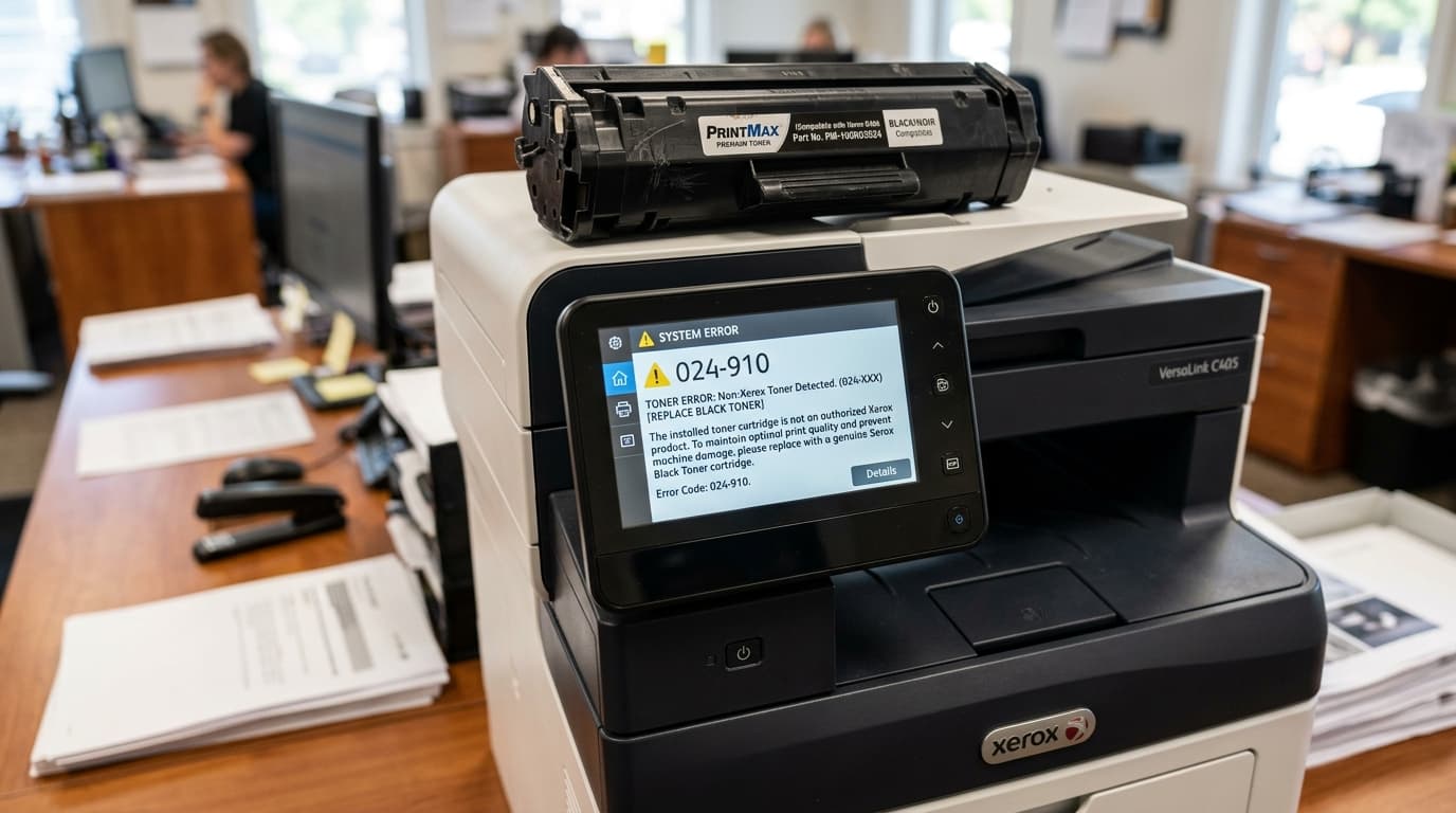 Fix Xerox 024 Toner Codes, Third-Party Chips & Developer Errors