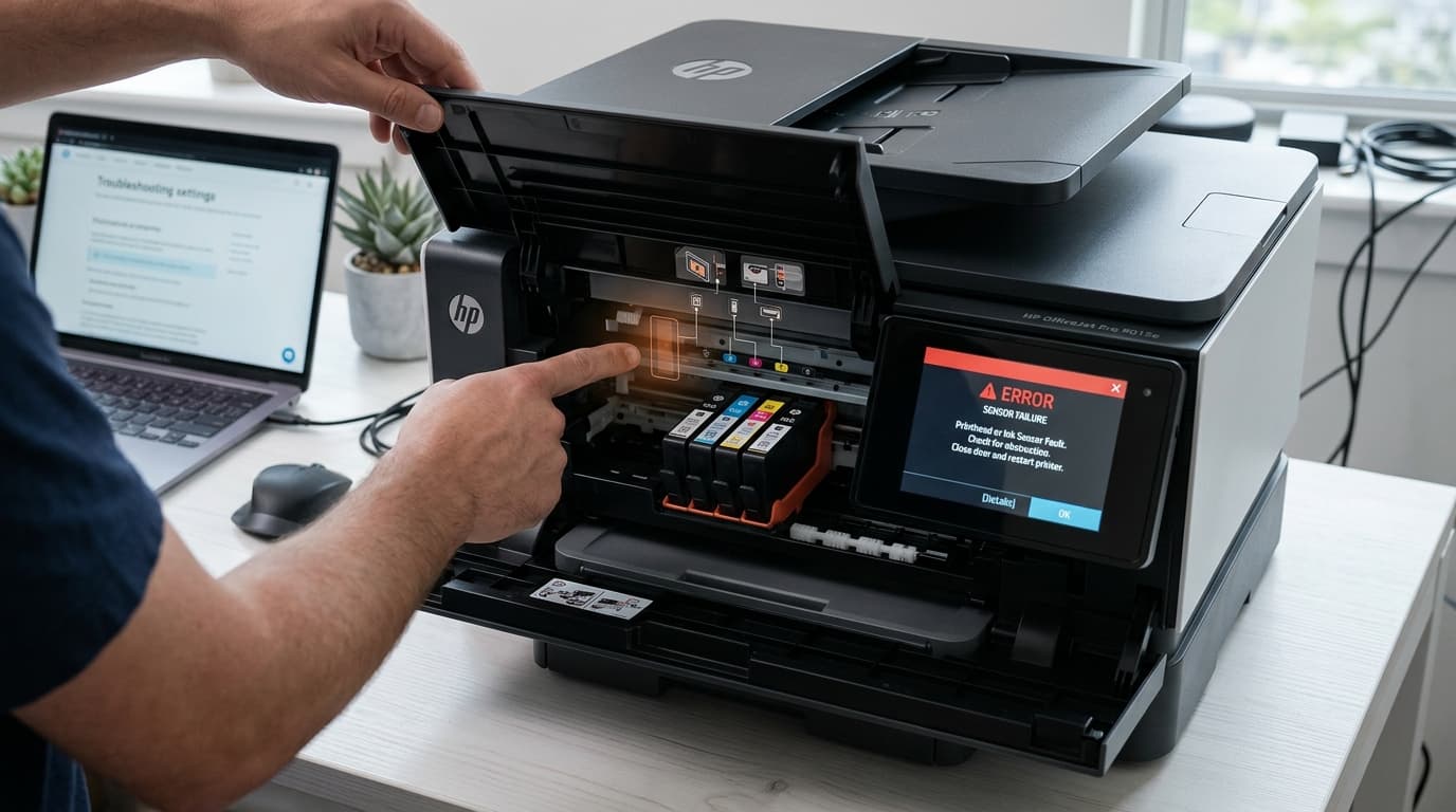 HP Printer Cartridge Sensor Failure Error? [Fixed]
