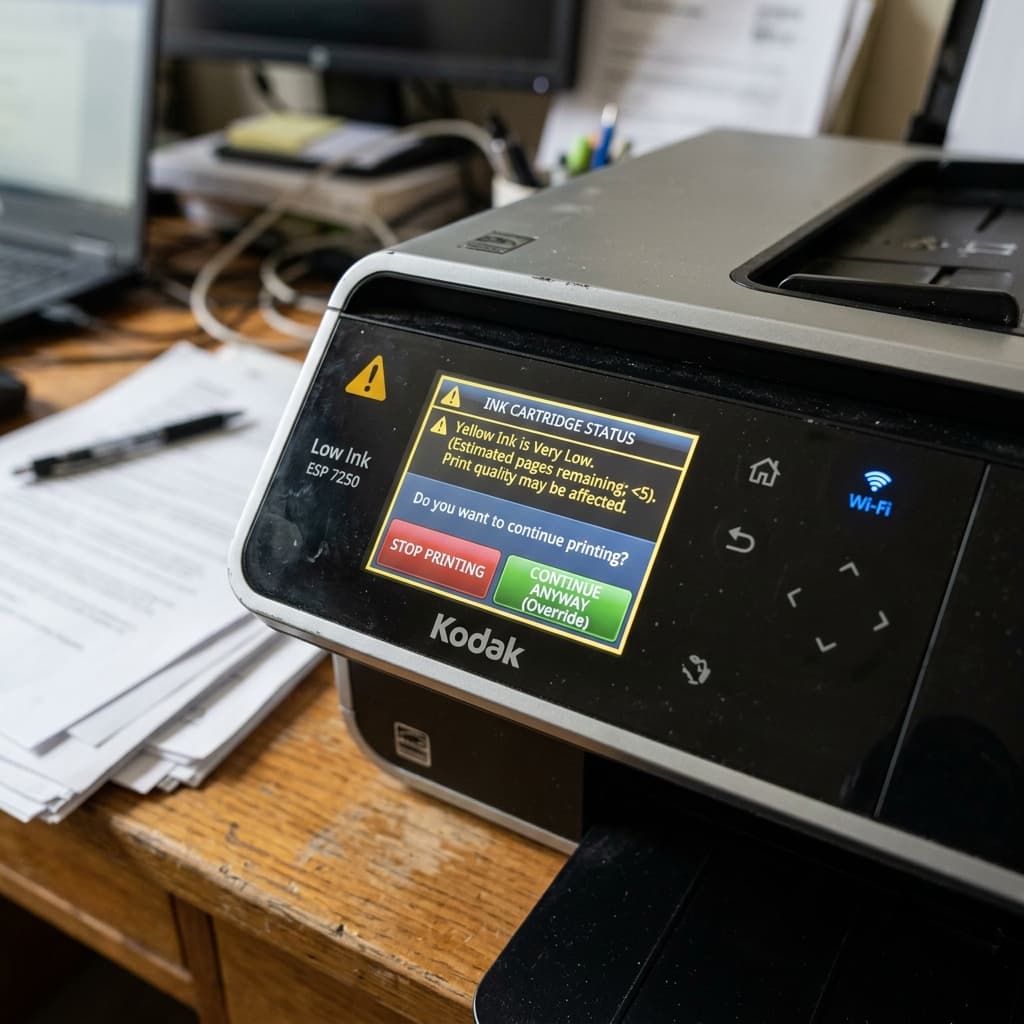 How to Override Low Ink Warnings on Kodak Printers
