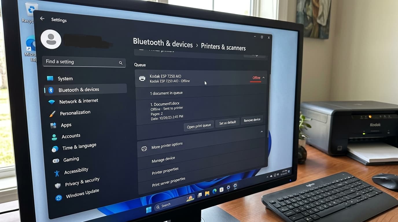 How to Fix a Kodak Printer Showing 'Offline' on Windows 11