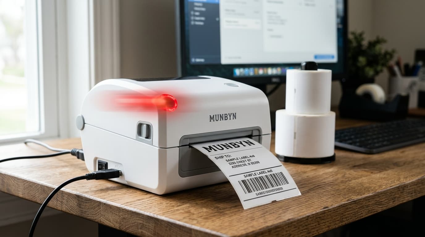 Munbyn Printer Red Light Blinking? [2-Minute Fix]