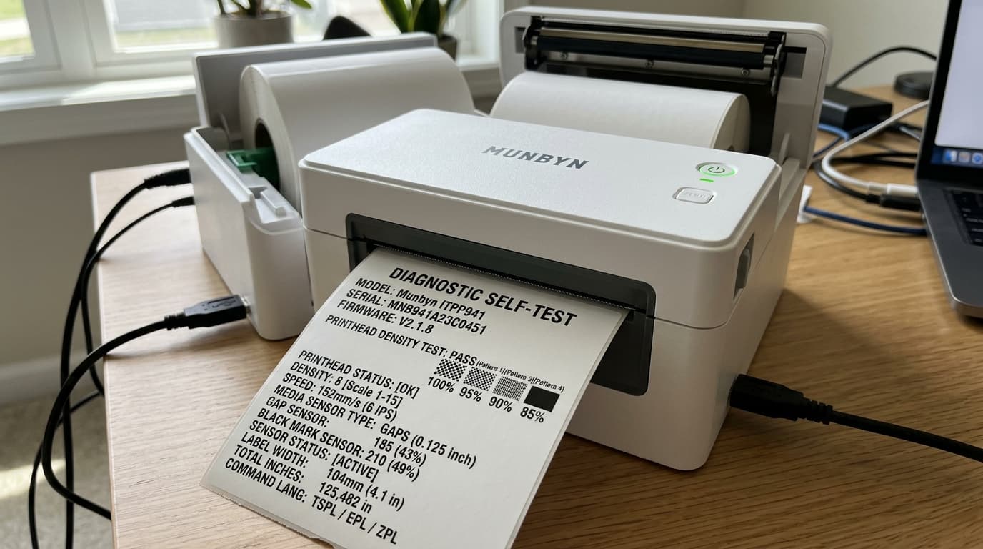 Munbyn Self-Test Page: How to Print & Read It