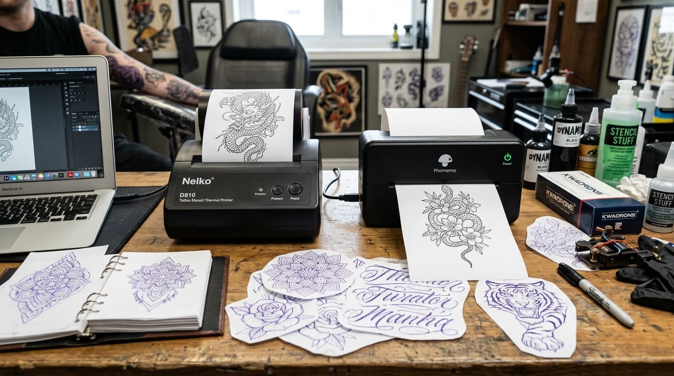 Nelko D810 Tattoo Stencil Printer Setup & vs Phomemo M08F