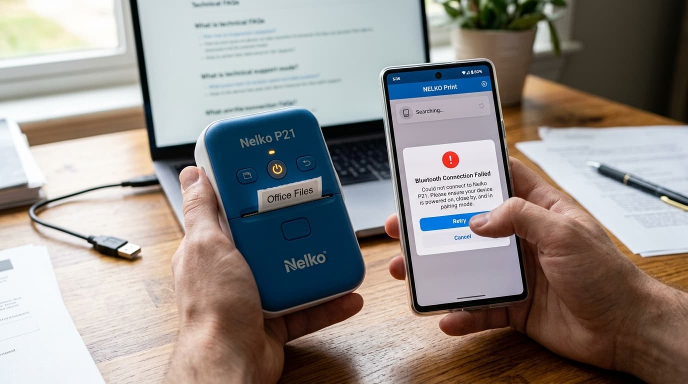 Fix Nelko P21 Won't Print, Bluetooth Errors & App Compatibility