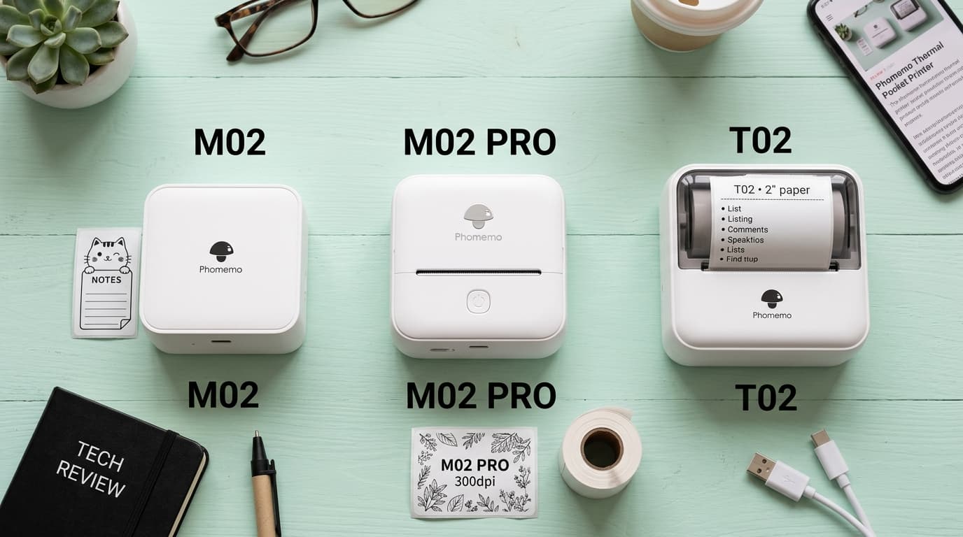Phomemo M02 vs M02 Pro vs T02 Comparison & M02S Fixes