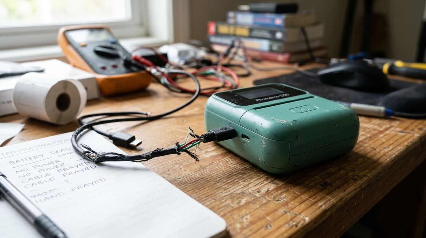Fix Phomemo Won't Turn On, Won't Charge & Battery Drain