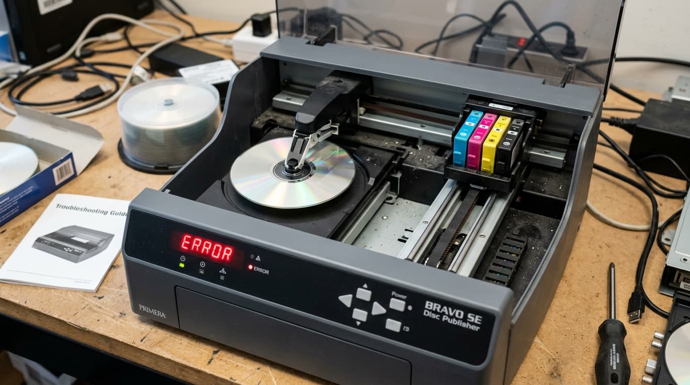 Primera Bravo Disc Publisher Not Printing & Burns Disc But Won't Print