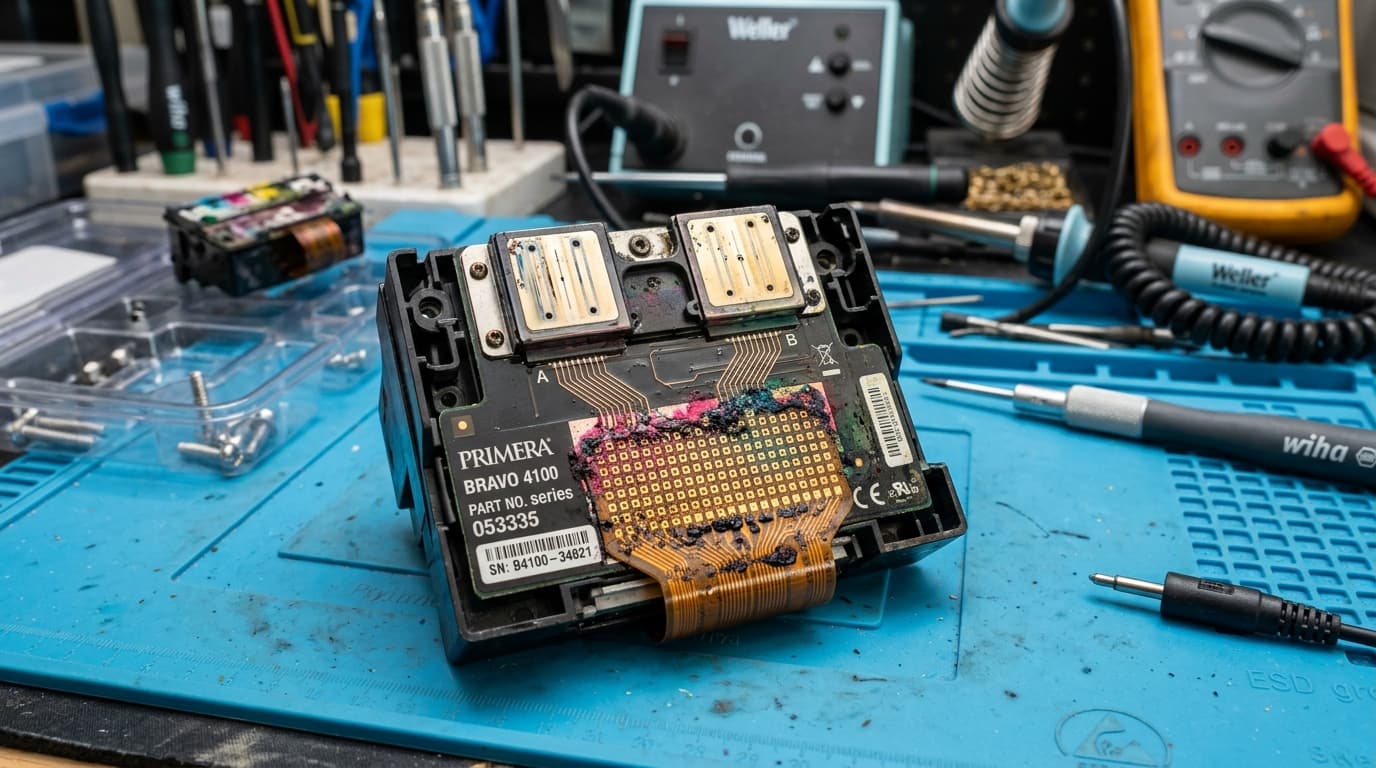 Fix Primera Bravo Printhead Defective & 4100 Printhead Replacement