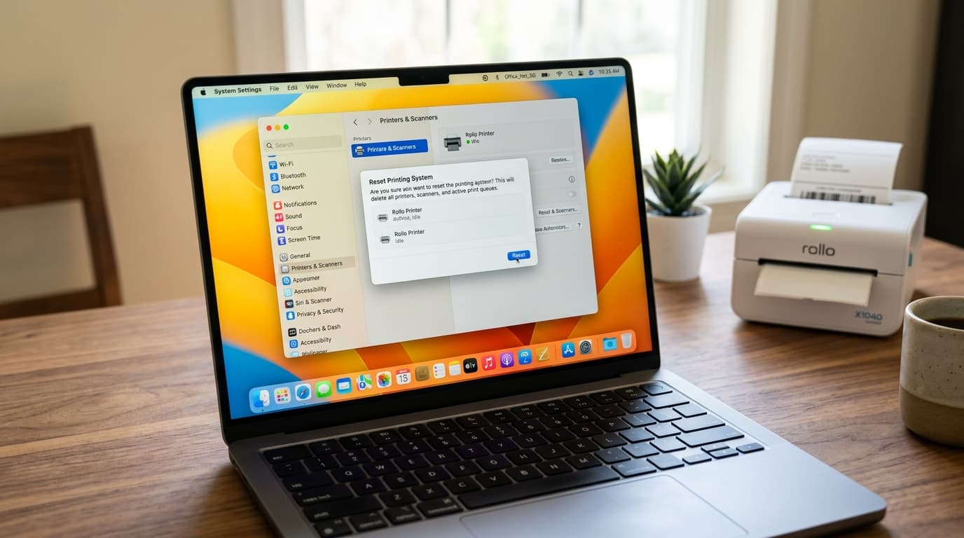 How to Reset Mac Printing System & Setup AirPrint for Rollo