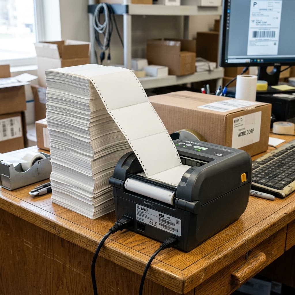 Zebra Label Roll Guides, Fanfold & Linerless Printing Setup