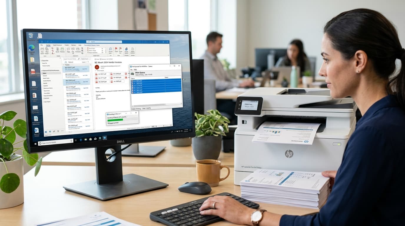 How to Batch Print Email PDF Attachments Without Opening Each One
