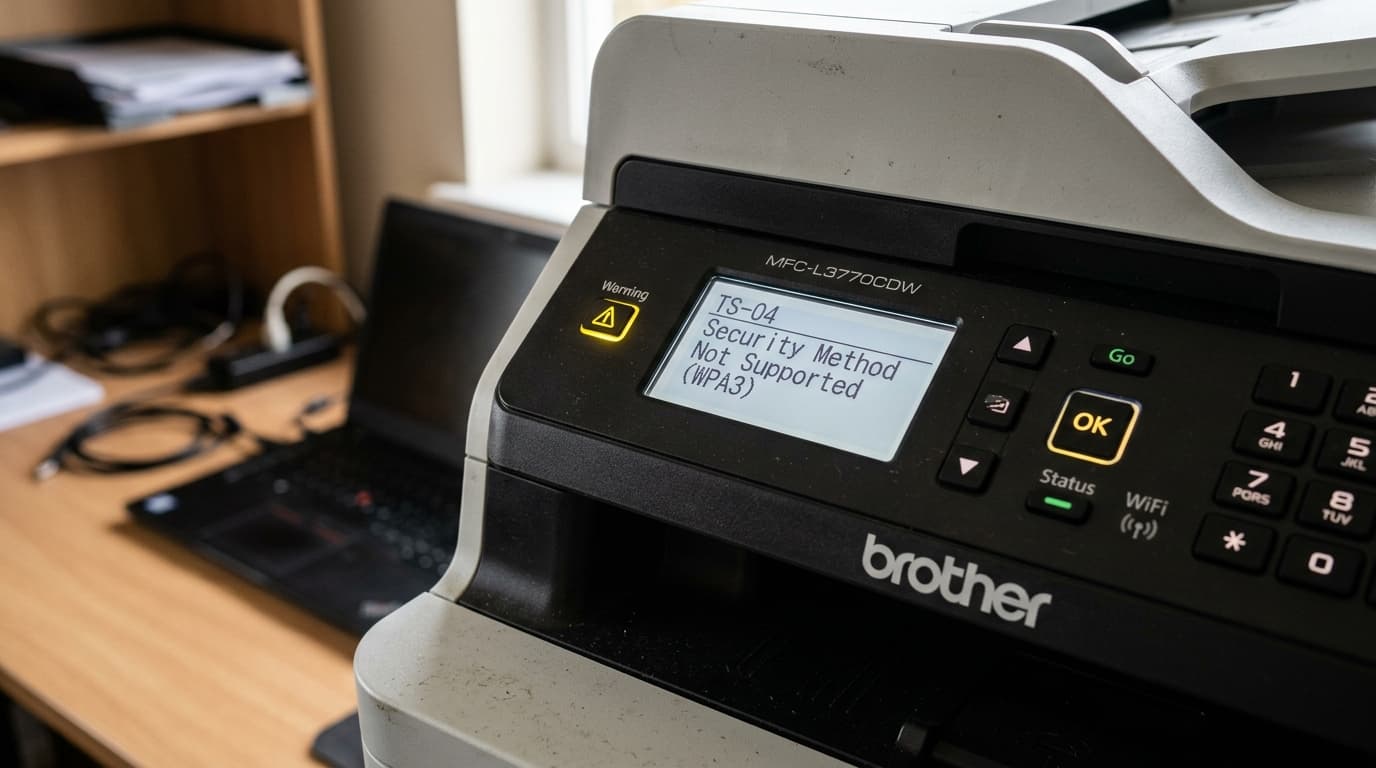 Brother Printer Error TS-04? The WPA3 Problem