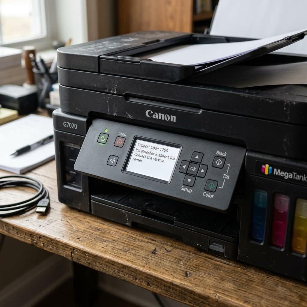 Canon G7020 Error 1700 (Why MegaTank Absorbers Can't Be Reset)