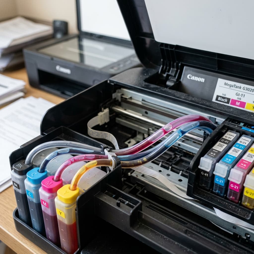 Canon MegaTank Not Printing (Air Bubbles & Clogged Printhead Fix)