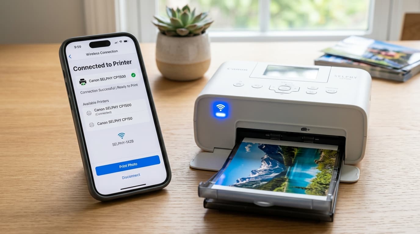 Canon SELPHY Wi-Fi Setup Guide: Direct Connection, Router & App Pairing