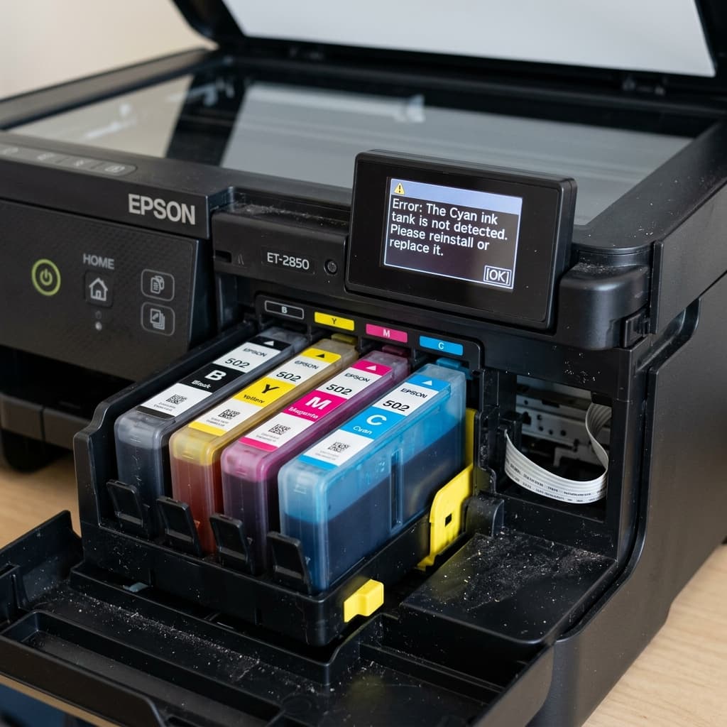 Epson EcoTank Ink Tank Not Detected (Chipped Bottles)