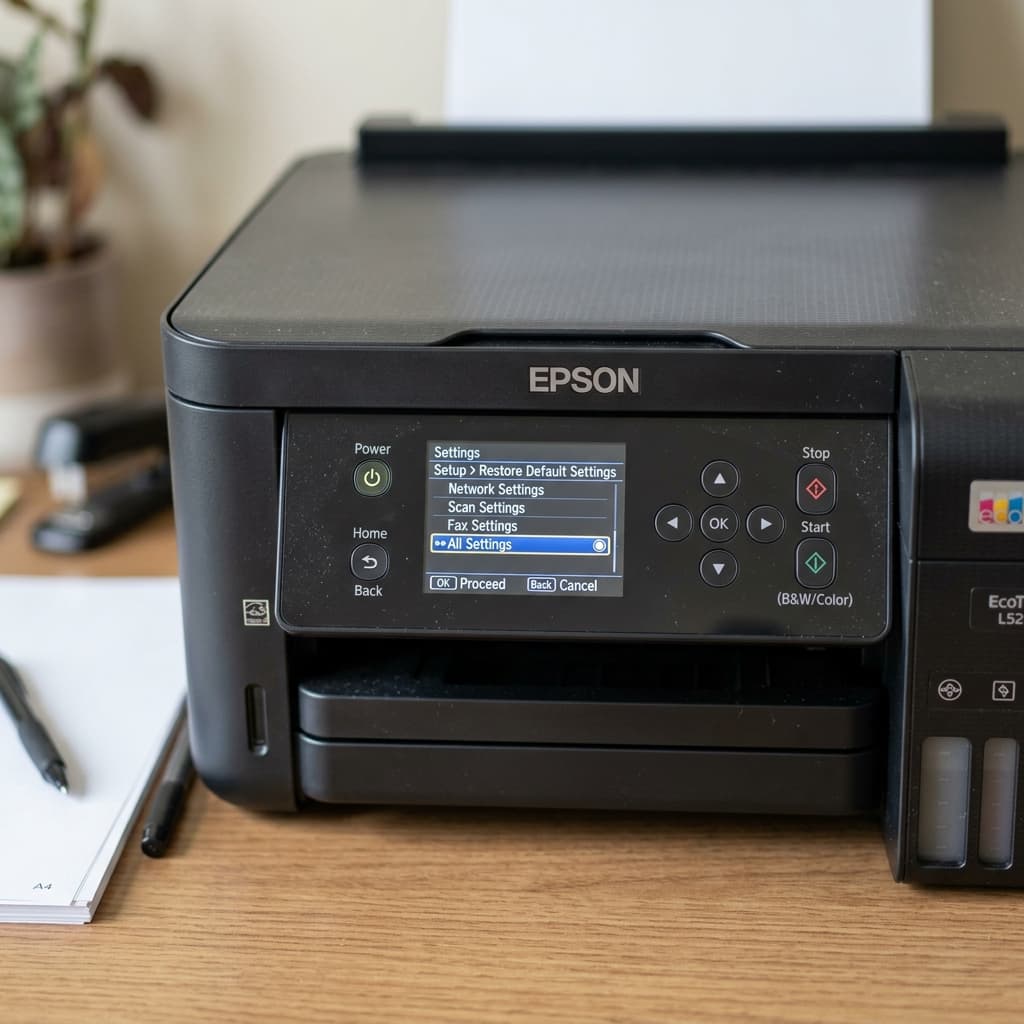 Epson L5290 Error Reset & Factory Default Guide
