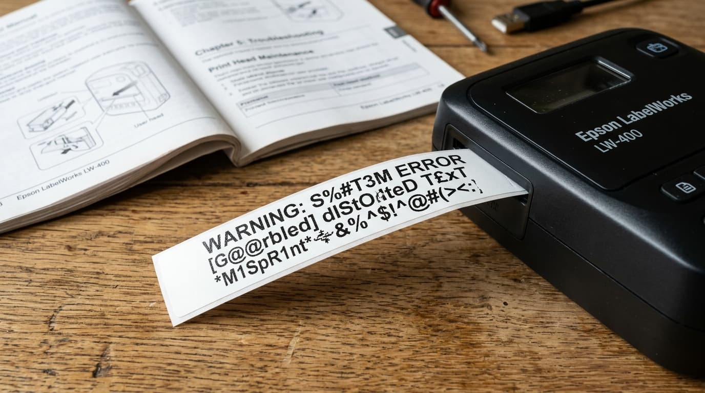 Epson LabelWorks Characters Print Wrong: Garbled Text & Font Fix