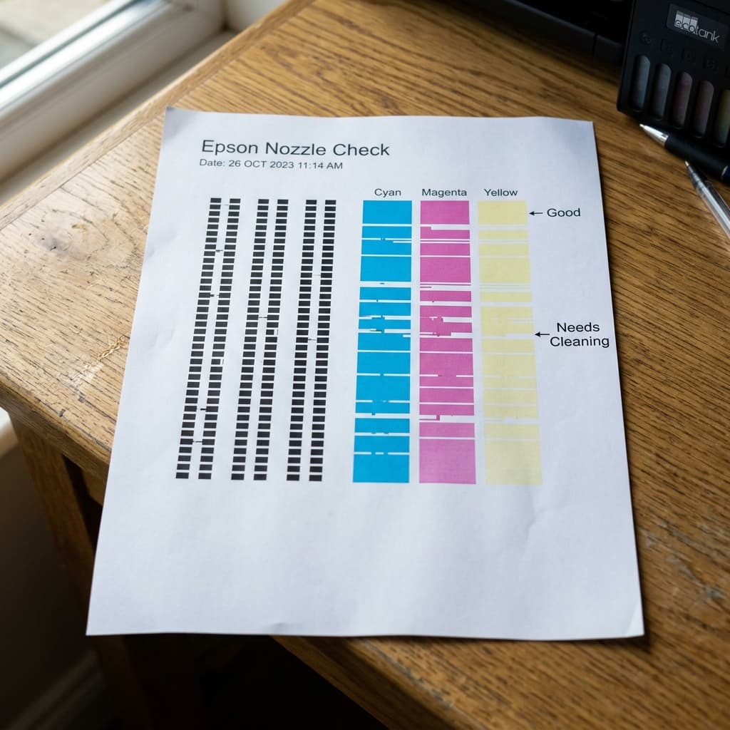 Epson Nozzle Check Failed: Gaps in Pattern Explained
