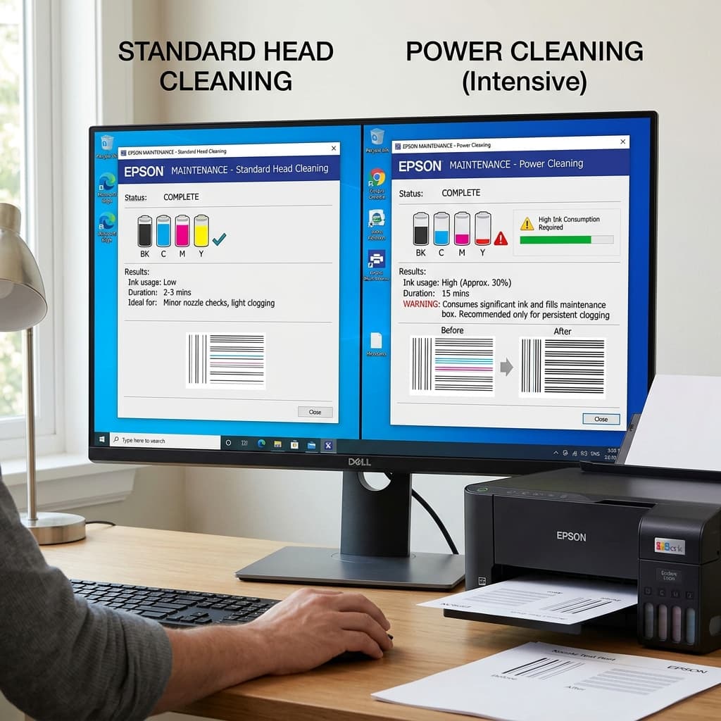 Epson Power Cleaning vs Head Cleaning: What is the Difference?