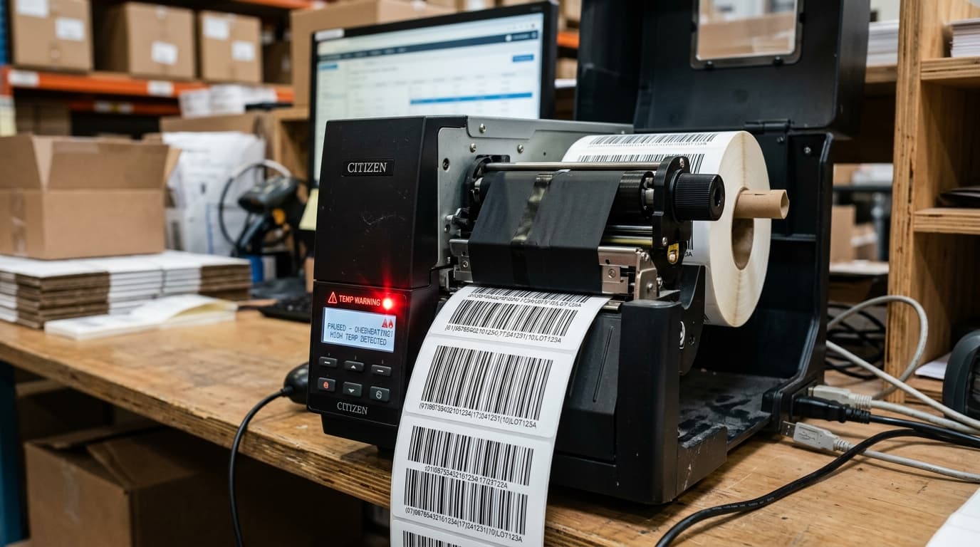 Fix Citizen Printer Overheating, Cooling Pause & Dense Text