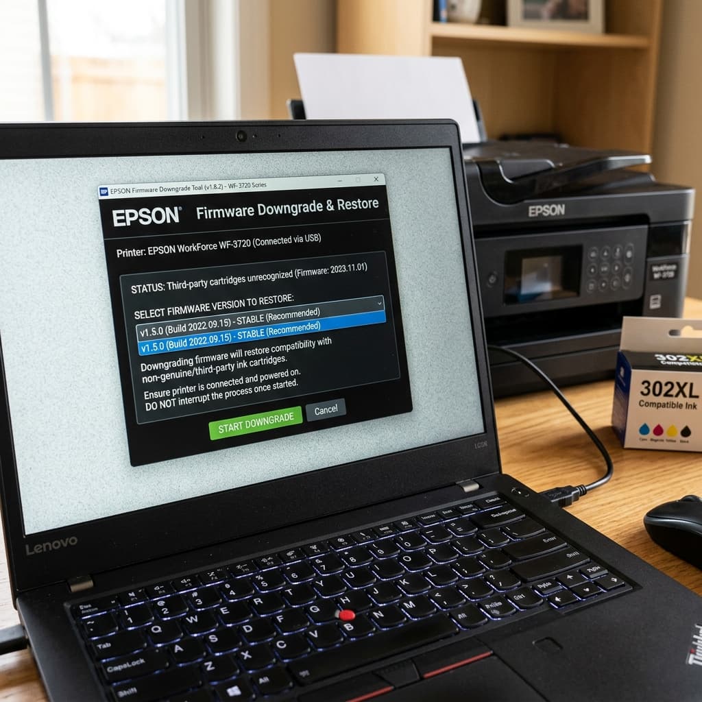 How to Downgrade Epson Firmware to Fix Unrecognized Third-Party Ink