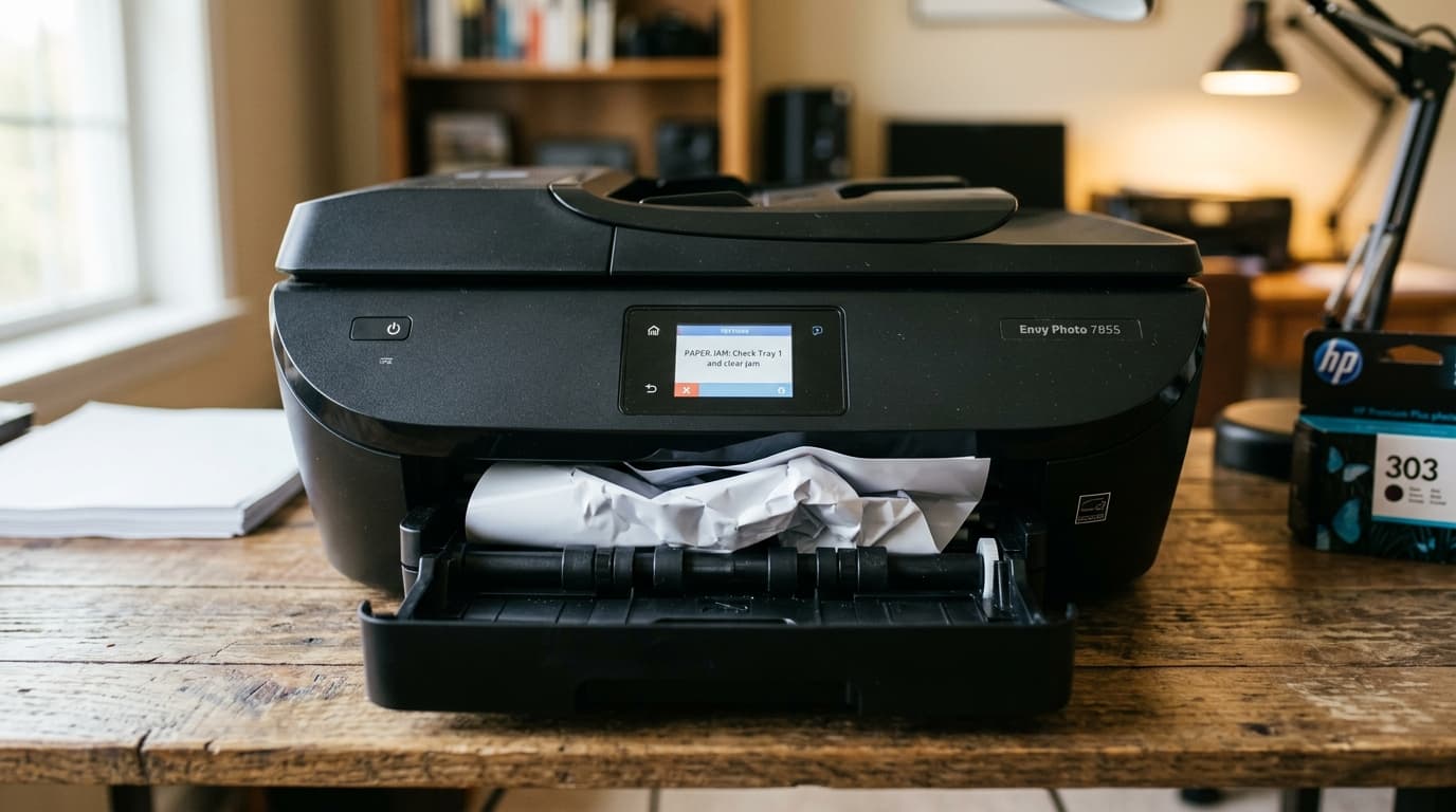 HP Envy Photo 7855 Paper Jam Error: The Real Fix