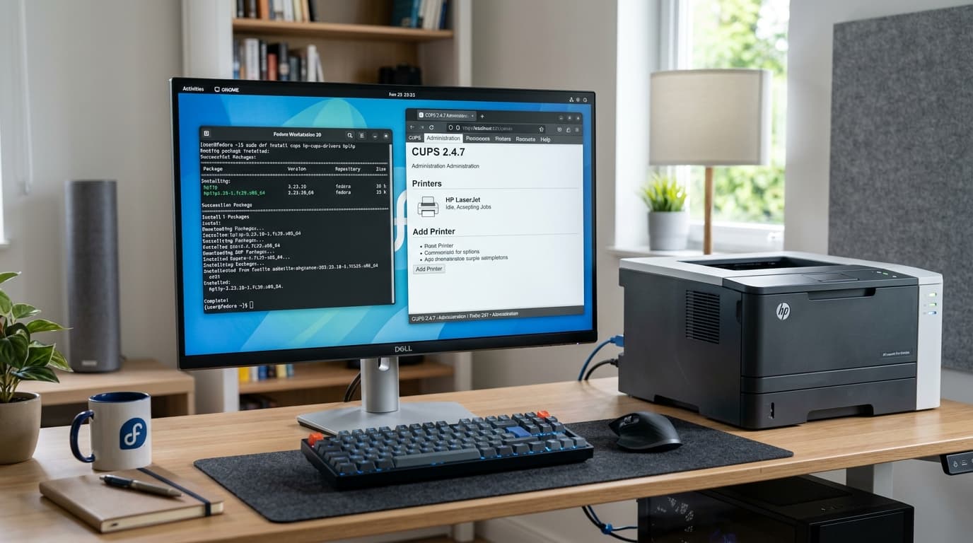 How to Install & Configure HP Printers on Fedora Linux (DNF & HPLIP Guide)