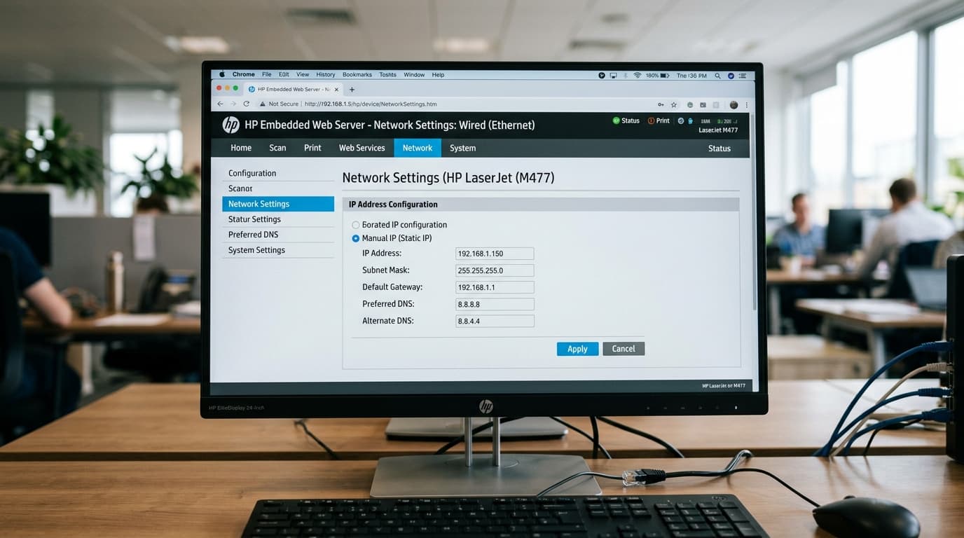 How to Set a Static IP on Your HP Printer
