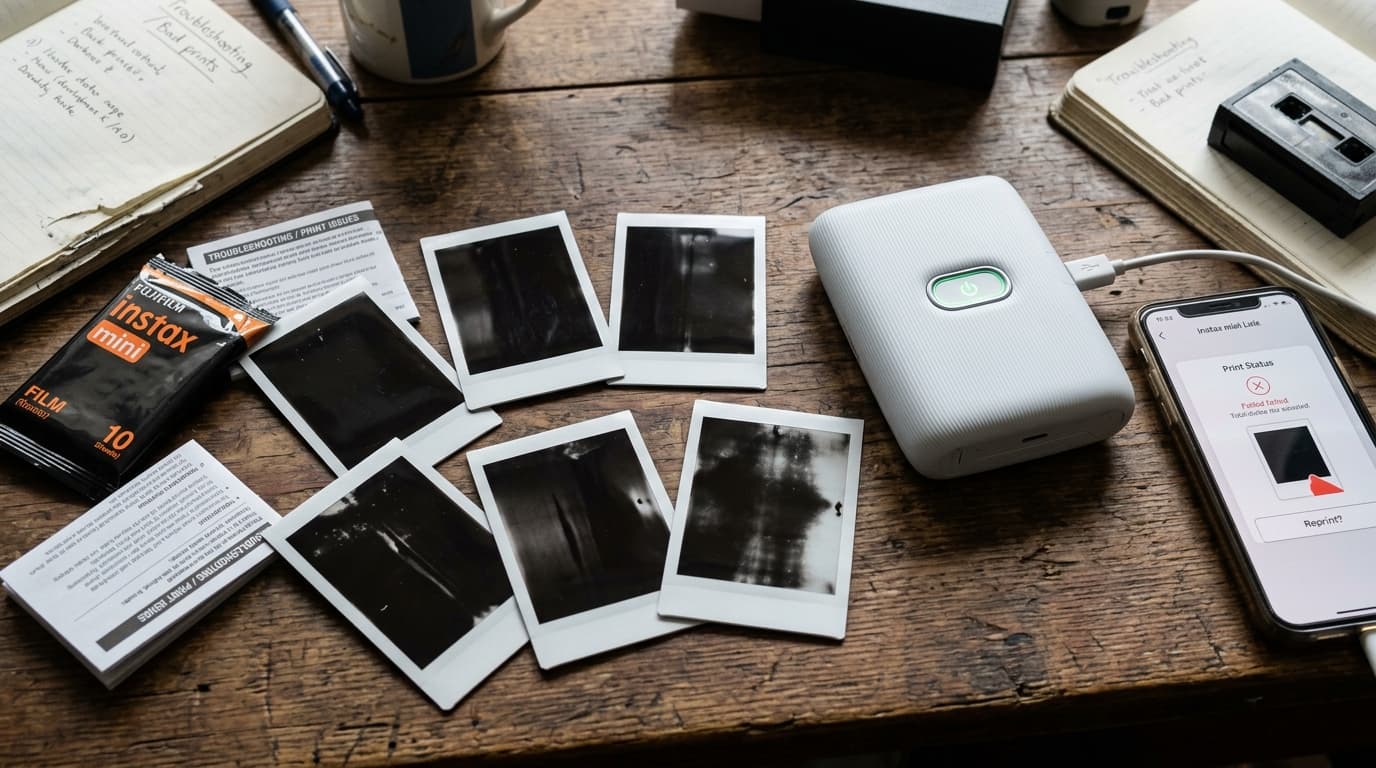 Fix Instax Mini Link Blank, Overexposed, or Too Dark Prints
