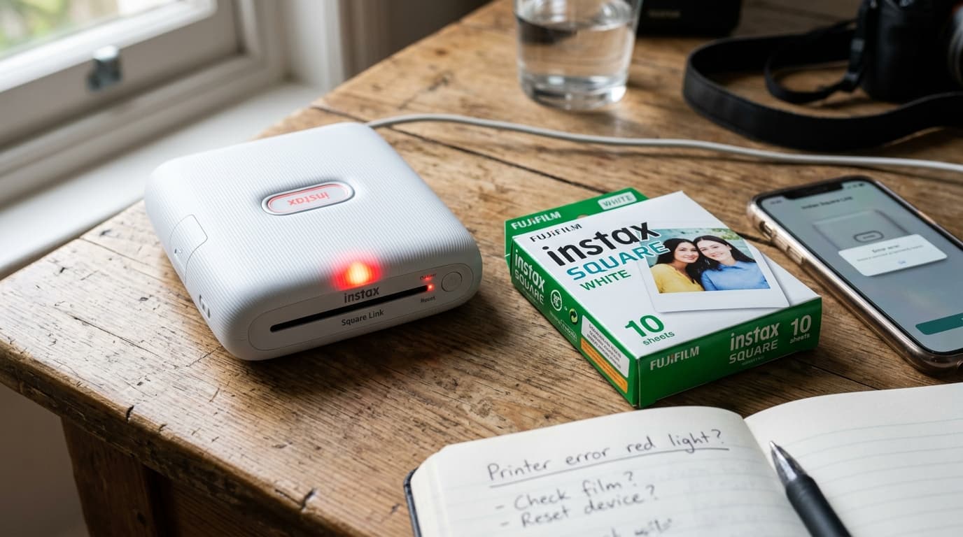 Instax Square Link & Link WIDE Error Codes & Troubleshooting