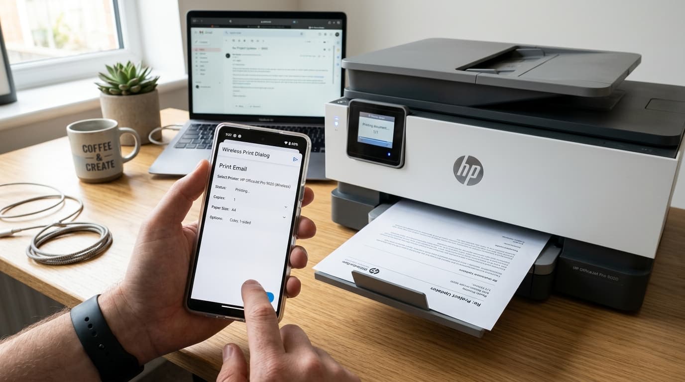 Print Emails from iPhone Mail & Android Gmail to Any Wireless Printer