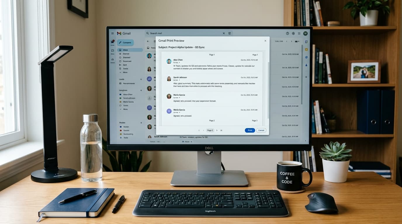 How to Print an Entire Email Thread in Gmail & Outlook: Complete Guide