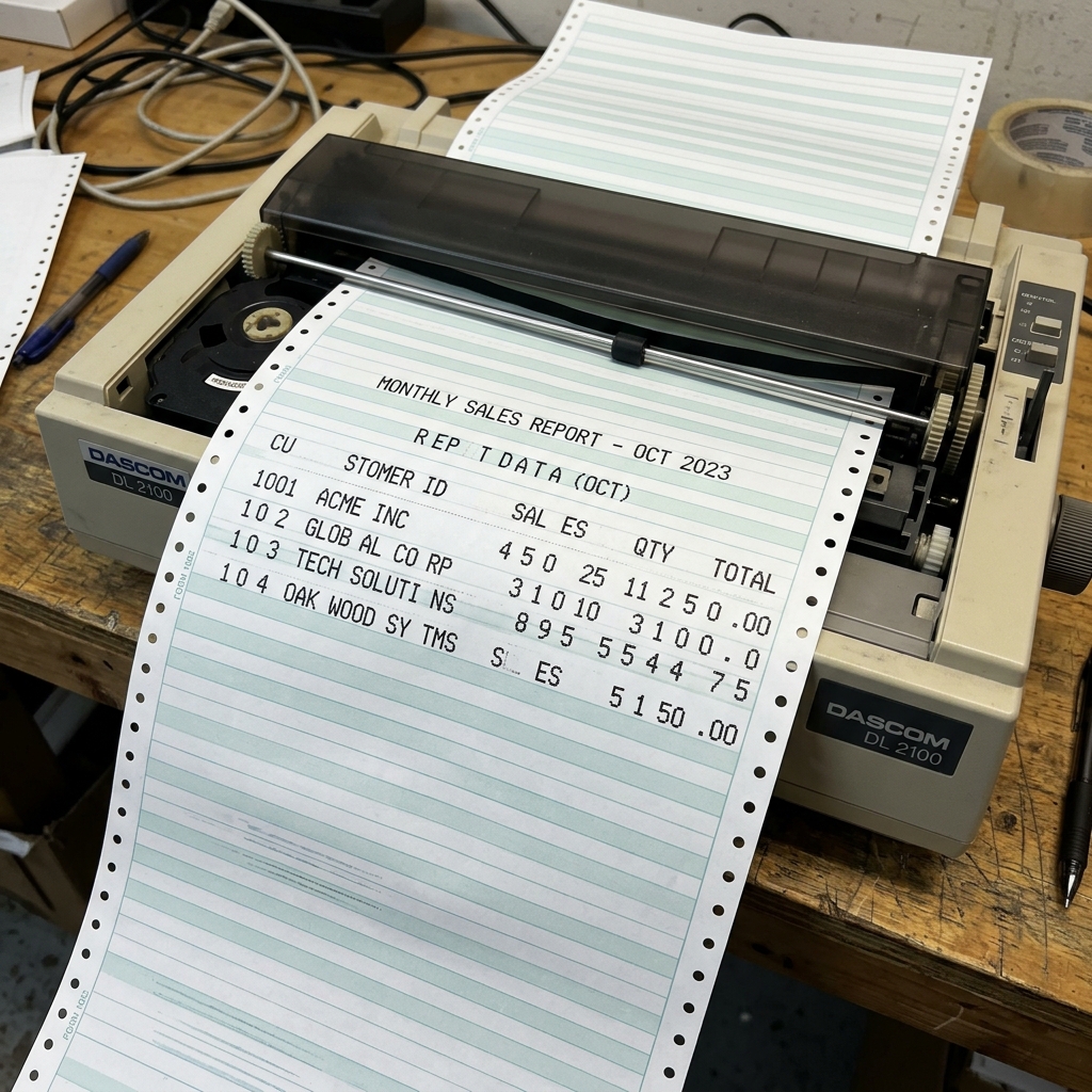 Dascom Dot Matrix Errors: Skipping Characters & Grinding Noises Dascom Dot Matrix Errors: Skipping Characters & Grinding Noises