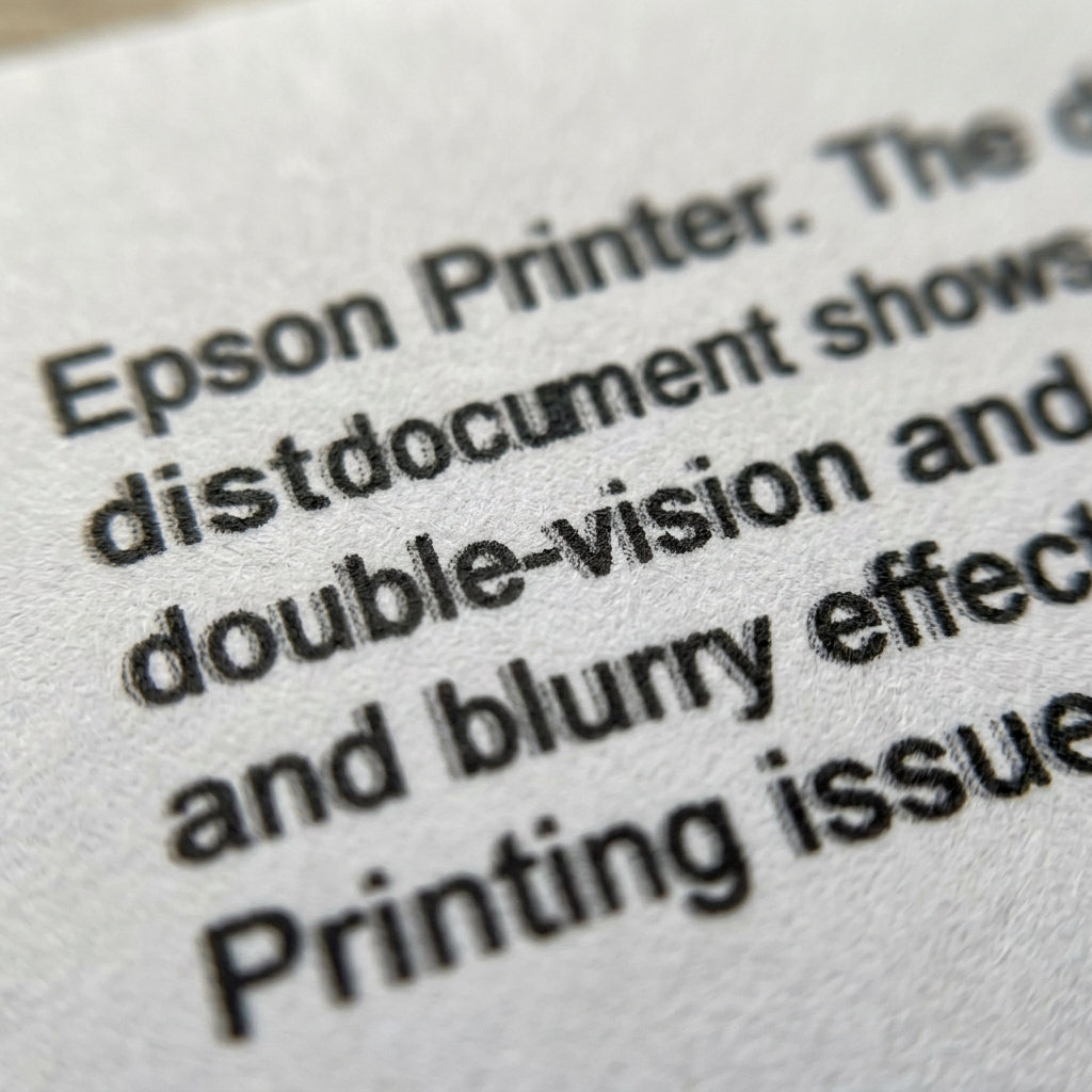 Epson Printer Printing Blurry Double Vision / Shadow Text Only on Black Epson Printer Printing Blurry Double Vision / Shadow Text Only on Black