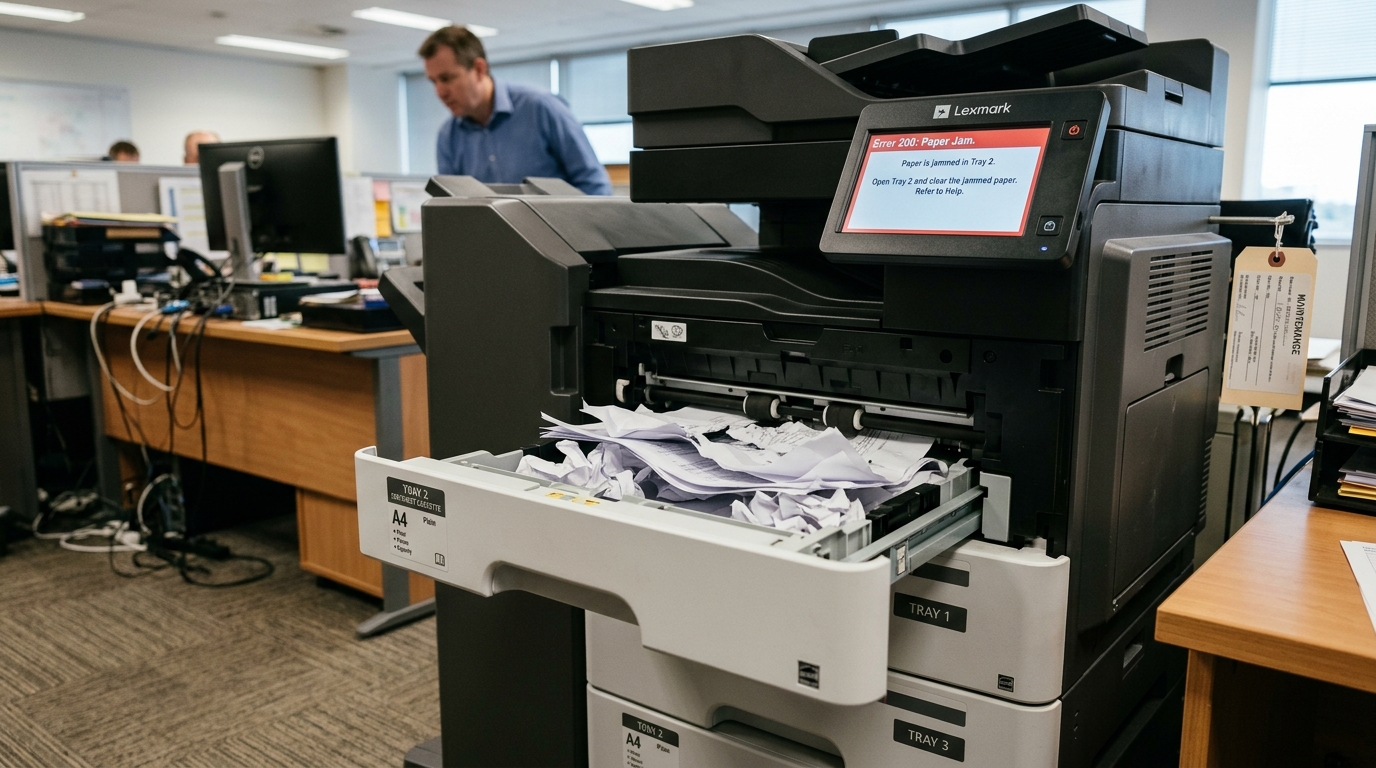 Fix Lexmark Paper Jam Codes: Error 200, 243, 244 & Tray Jams Fix Lexmark Paper Jam Codes: Error 200, 243, 244 & Tray Jams