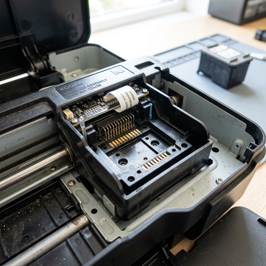 Kodak Printer Error Code 105-3513? How to Fix the Printhead Empty printhead carriage inside a Kodak printer